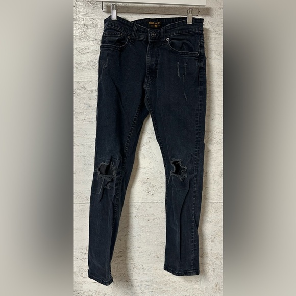 Ring of Fire Men's Dark Denim Skinny Jeans - Picture 2 of 10